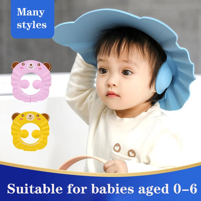 Baby Shower Cap Adjustable Bath Visor for Kids Shampoo Rinse Protection