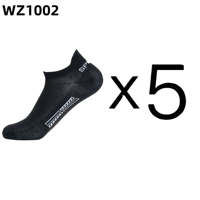 Men's Cotton Ankle Socks Breathable Low Cut Sports Socks 5 Pairs