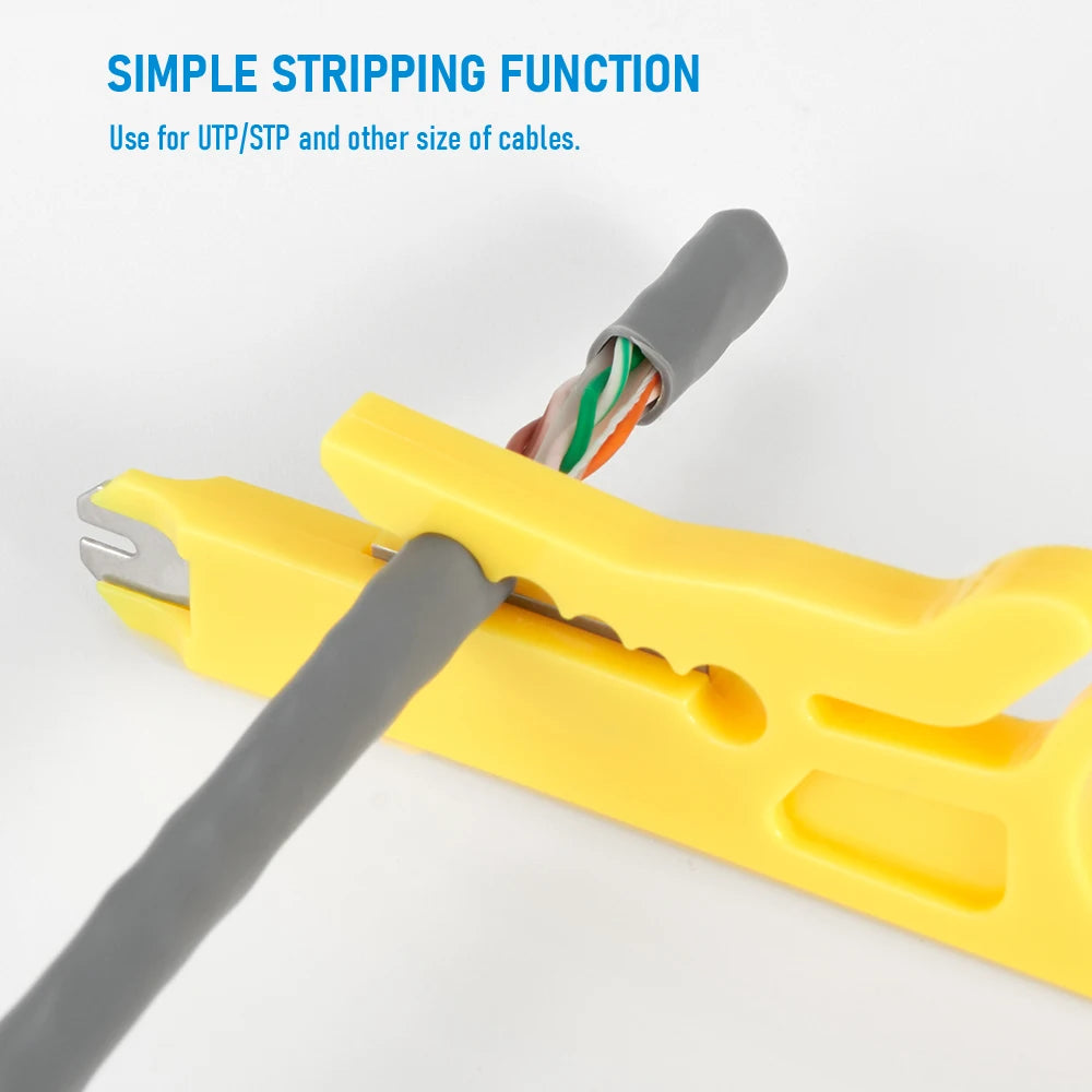 Wire Stripper Tool with Cable Cutter and Punch Down Function