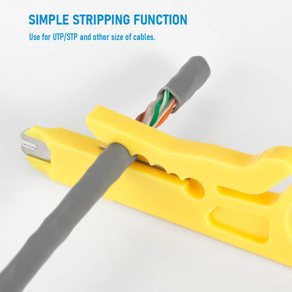 Wire Stripper Tool with Cable Cutter and Punch Down Function