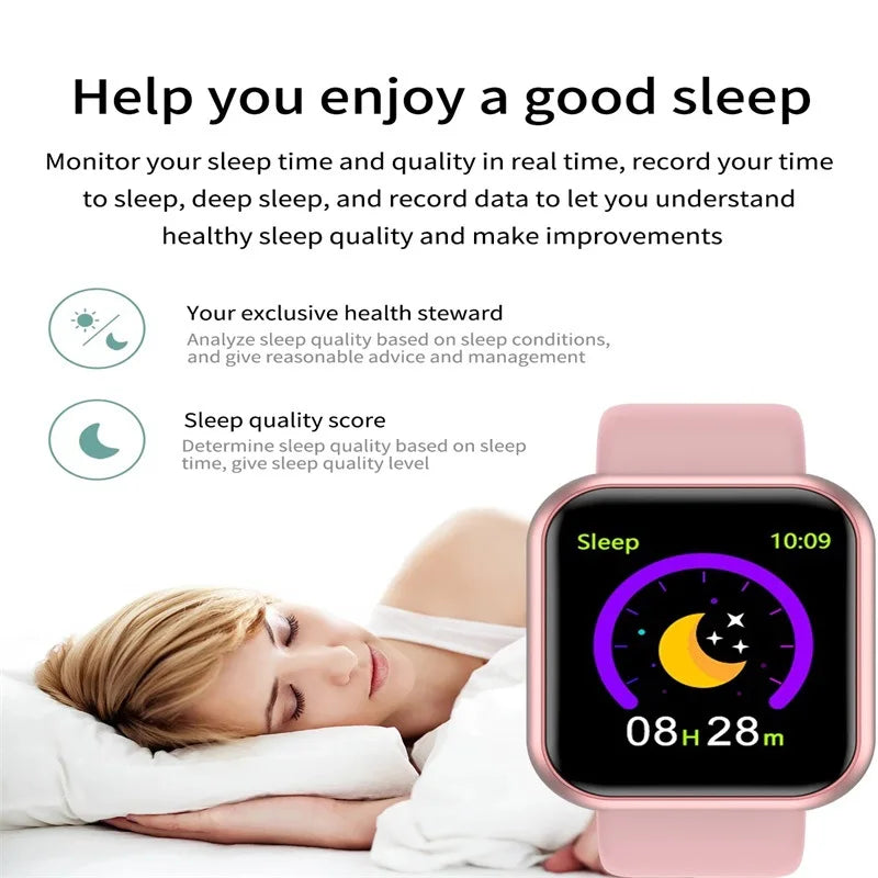 Fitness Smart Watch with Step Tracking and Bluetooth Connectivity