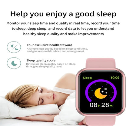Fitness Smart Watch with Step Tracking and Bluetooth Connectivity