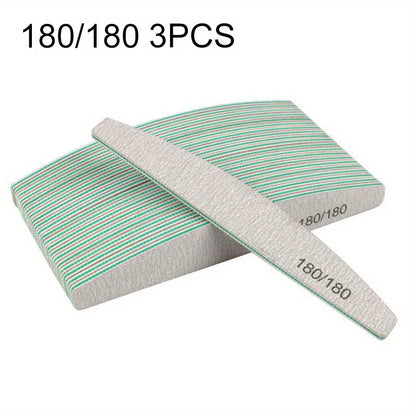 Professional Nail File – Half Moon Sanding File, 80–240 Grit