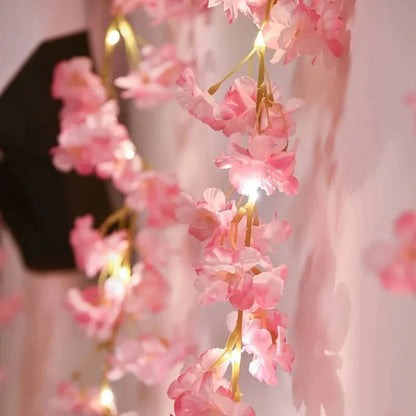 Cherry Blossom String Lights with 20 LEDs for Bedroom & Party Decor
