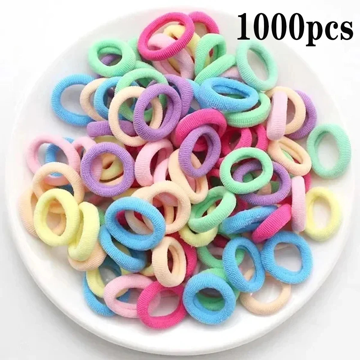 Small Hair Ties – Colorful Nylon Elastic Bands for Girls