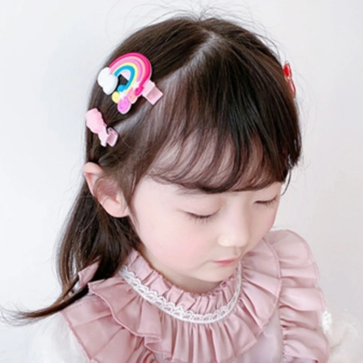 Girls Hair Clips Set – 10 Cute Cartoon Barrettes for Kids