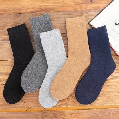 Warm Winter Socks – Thick Knitted Wool Blend Socks