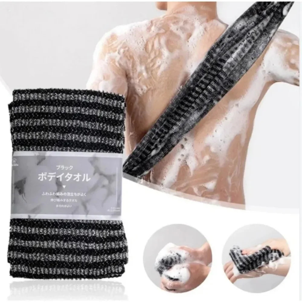 Exfoliating Back Scrub Towel – Long Body Washcloth for Shower