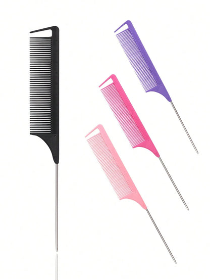 Stainless Steel Rat Tail Comb for Hair Styling and Wigs