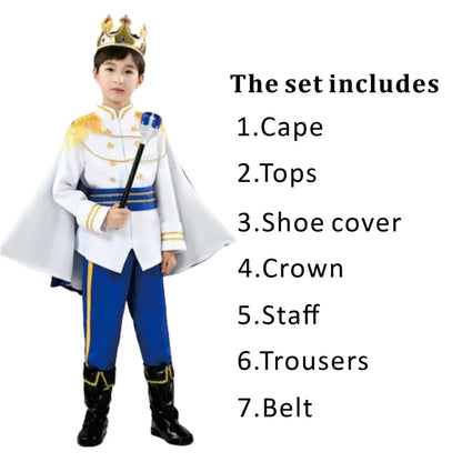 Royal Prince Costume – Kids Medieval King Dress-Up Set