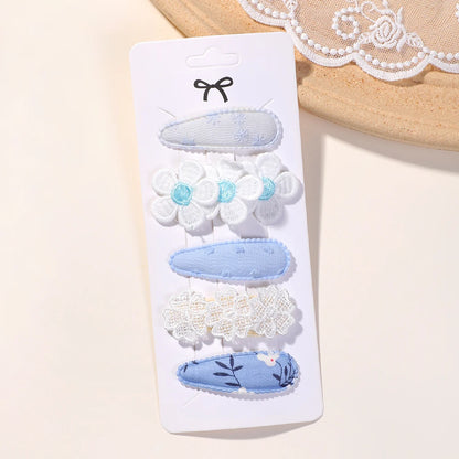 Girls Hair Clips 5-Piece Daisy Barrette Set for Kids