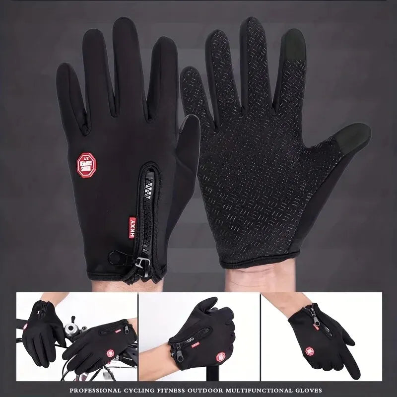 Winter Cycling Gloves for Men – Thermal Anti-Slip Bike Gloves