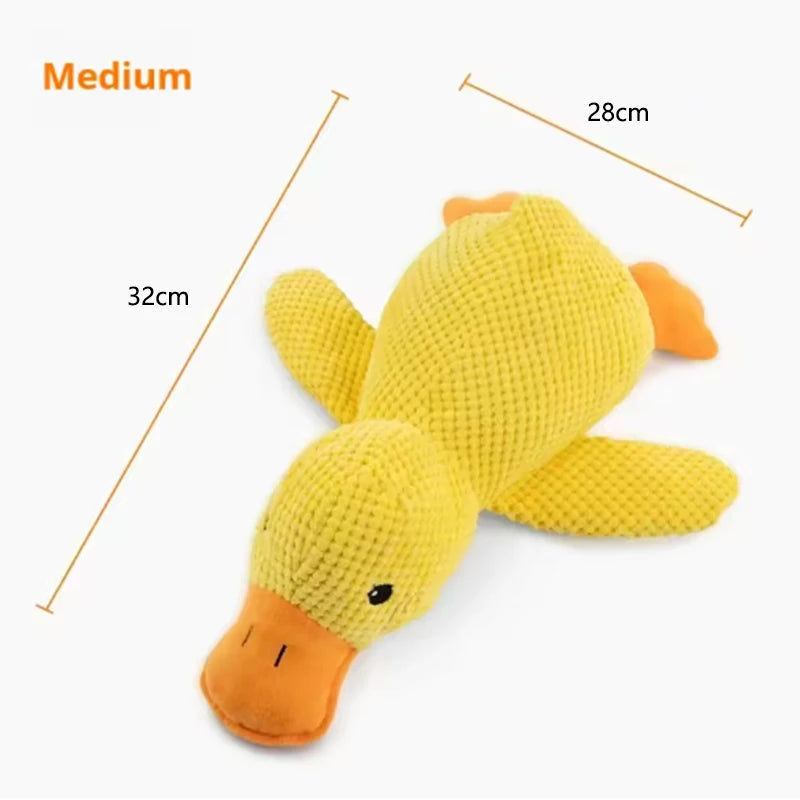Squeaky Duck Dog Toy – Interactive Plush Toy for Playtime