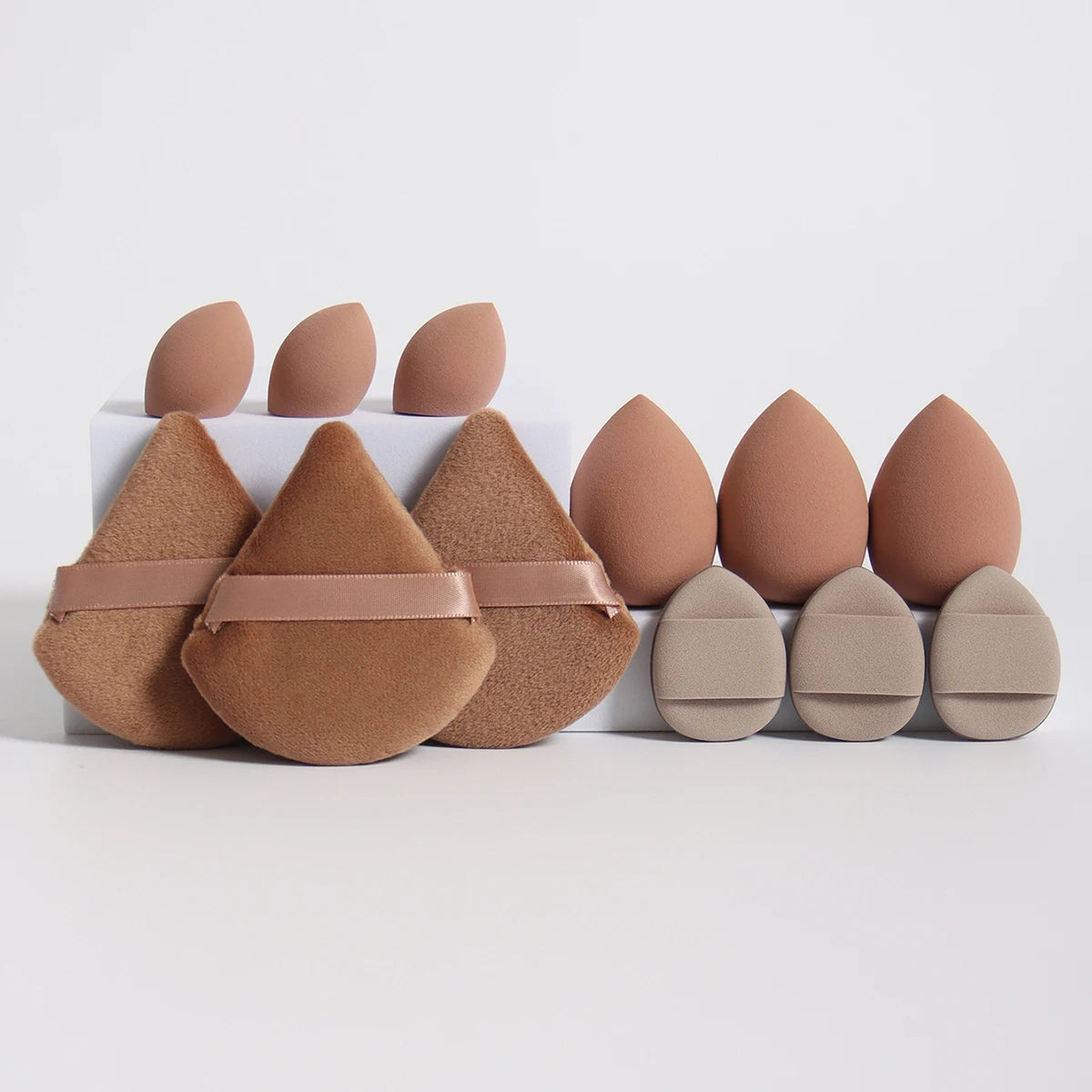 12-Piece Makeup Sponge Set with Powder Puffs and Beauty Blenders