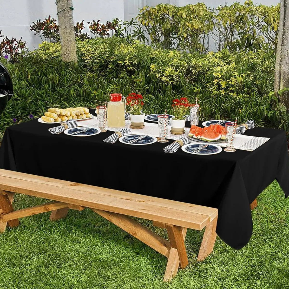 Disposable Plastic Tablecloth 137×183cm Rectangle Table Cover