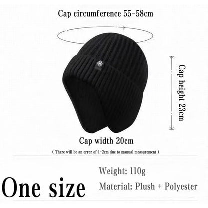 Winter Earflap Hat – Faux Fur Lined Peaked Cap for Outdoor Wear
