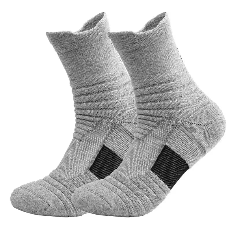 Men's Crew Socks – Breathable Cotton Blend Sports Socks, 5/10 Pairs