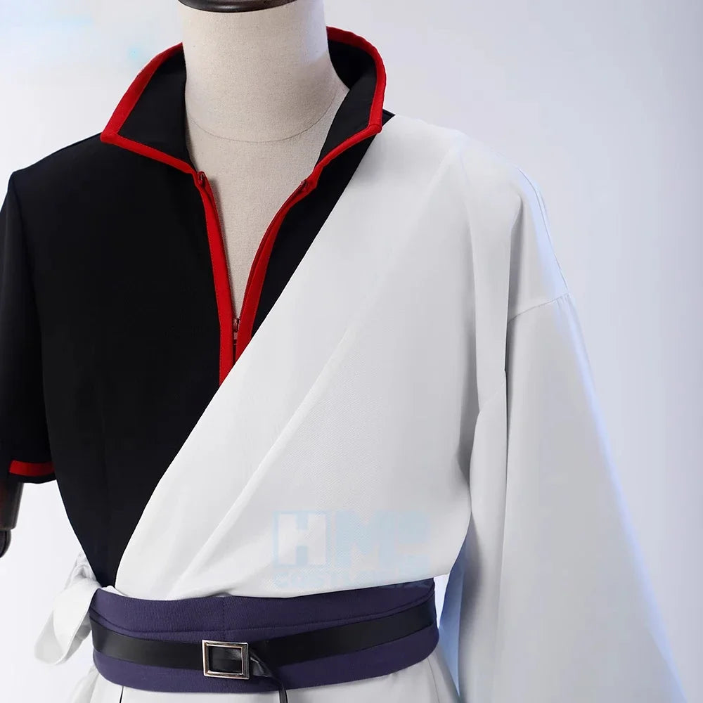 Gintama Anime SakMiGintoki Cosplay Costume, Wig, Kimono, Top, Pants, Body, Convention, Halloween, Christmas Event, Gift