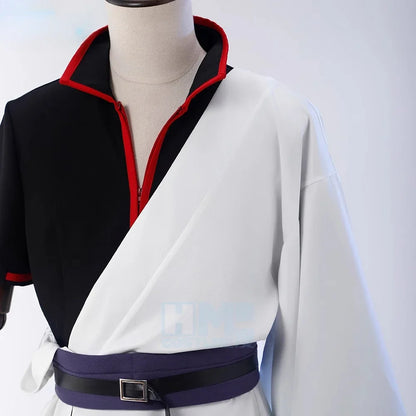 Gintama Anime SakMiGintoki Cosplay Costume, Wig, Kimono, Top, Pants, Body, Convention, Halloween, Christmas Event, Gift