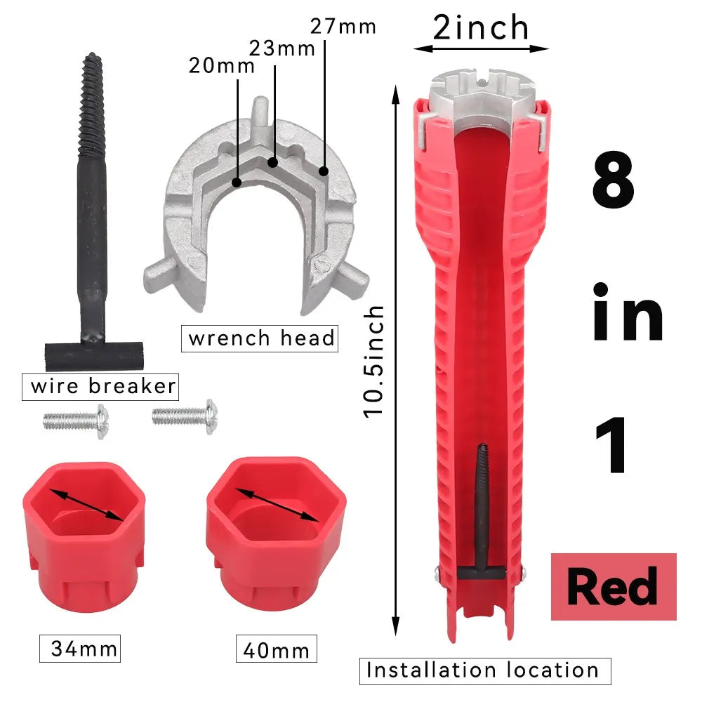 Faucet Wrench – 8-in-1 Sink Installation Plumbing Tool