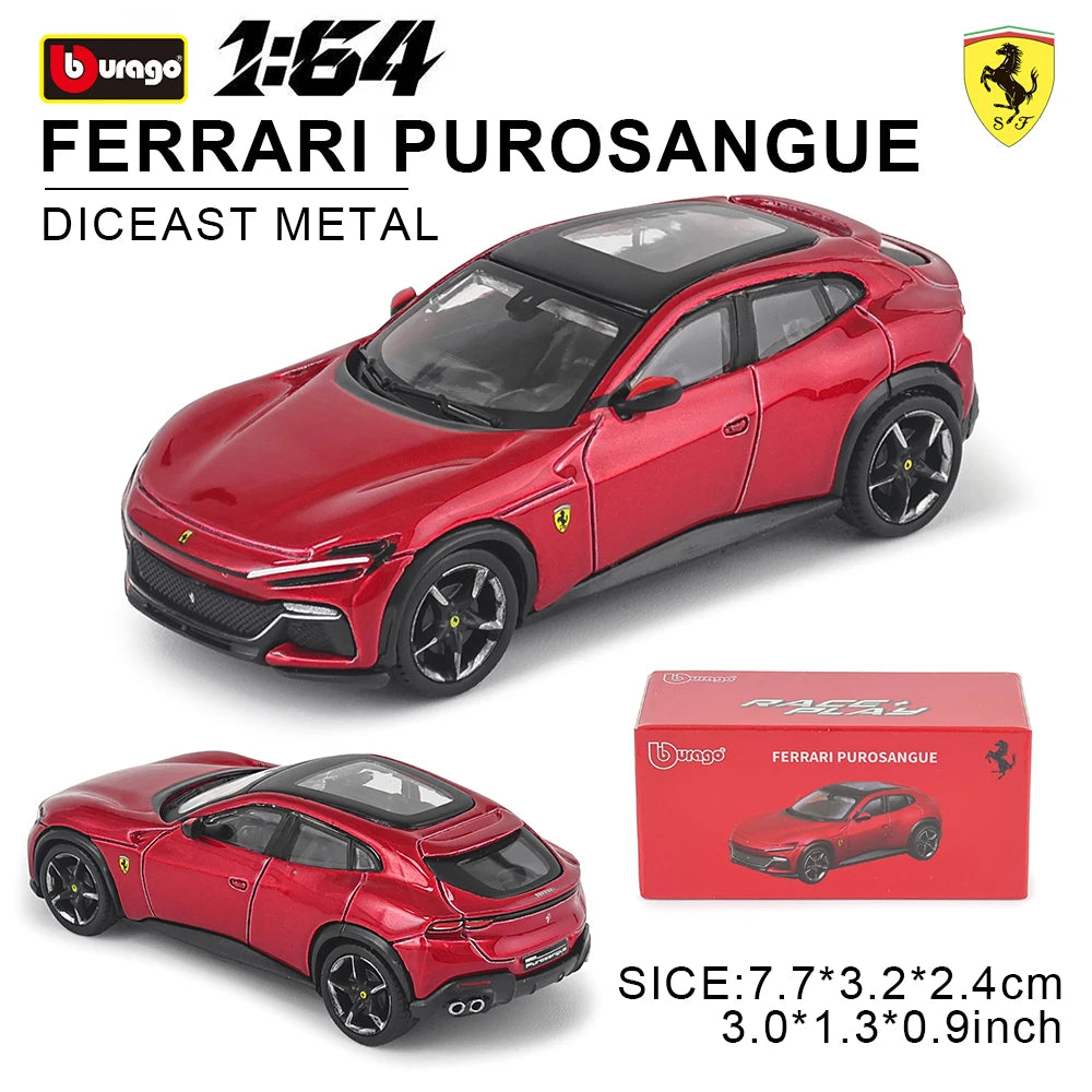 Bburago 1: 64 Ferrari series Multiple choices SP3 812 ENZO F40 F12TDF SF90 458 Car Die Casting Model  Gift Toy