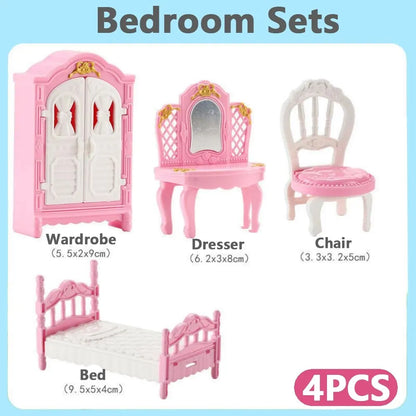 Dollhouse Furniture Set – 10-Piece Miniature Kitchen Accessories