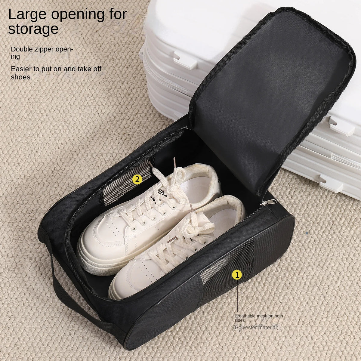Golf Shoe Bag Portable Oxford Travel Shoe Carrier