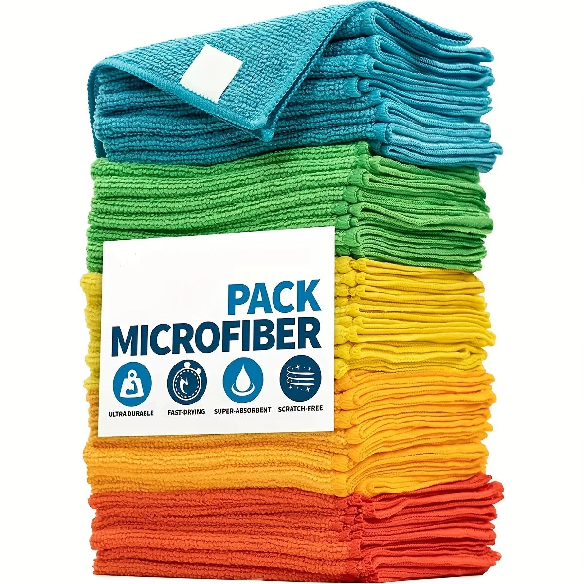 Microfiber Cleaning Cloth – Absorbent Kitchen & Bathroom Towel