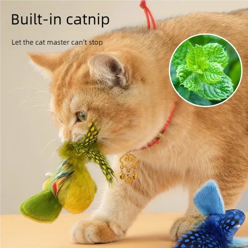 Interactive Bird Cat Toy Plush for Chewing and Play