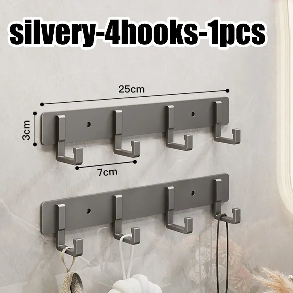 Adhesive Wall Hooks – No Drill Stainless Steel Towel & Robe Hanger
