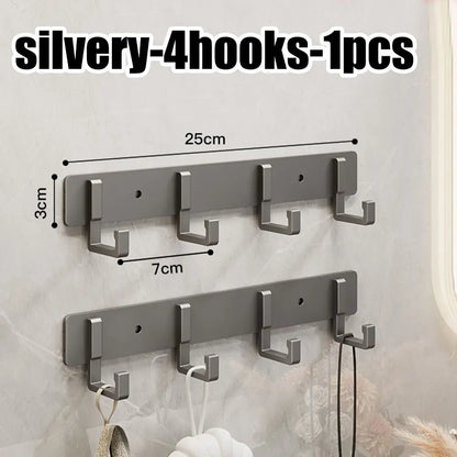 Adhesive Wall Hooks – No Drill Stainless Steel Towel & Robe Hanger