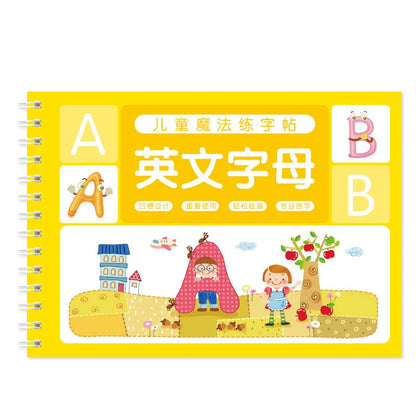 Kids Handwriting Practice Book for Reusable Writing and Number Learning