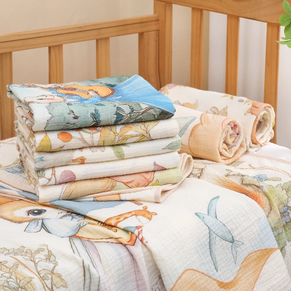 Baby Bath Towel – Soft Cotton Gauze Towel for Newborns