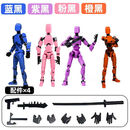 Movable Robot Action Figure, 13-Joint Poseable Model Toy – 14CM