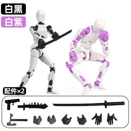 Movable Robot Action Figure, 13-Joint Poseable Model Toy – 14CM