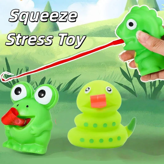 Squishy Fidget Toy Funny Frog & Dinosaur Squeeze Toy for Adults