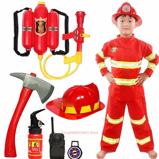 Kids Firefighter Costume – Fireman Uniform Role-Play Set