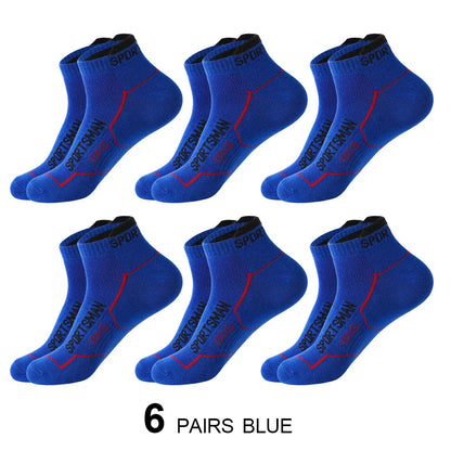 6 Pairs Men's Athletic Socks Breathable Low Cut Sports Socks