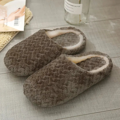 Fluffy Home Slippers – Soft Plush Indoor Slides for Men and Women