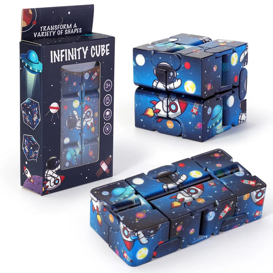 Infinity Fidget Cube – Colorful Folding Desk Fidget Toy
