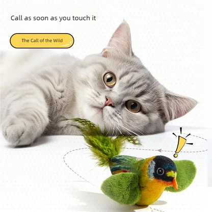 Interactive Bird Cat Toy Plush for Chewing and Play