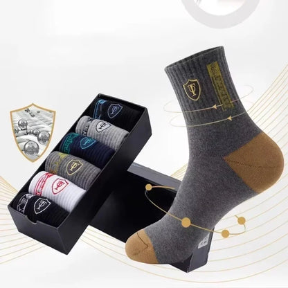 Men's Crew Socks – Breathable Cotton Blend Sports Socks, 5/10 Pairs