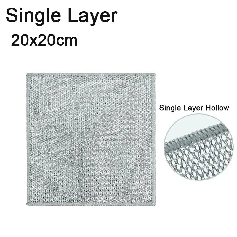 Wire Dishwashing Cloth for Pots, Pans, Grills & Kitchen Cleaning
