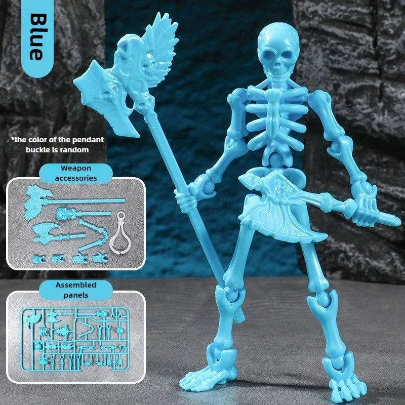 Three-Dimensional Skull Model Assembly Toys Multi-Articulable Skull and Bone Puppet Decoration Action Figures Anime Gifts Games
