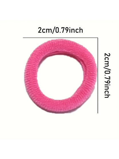 Small Hair Ties – Colorful Nylon Elastic Bands for Girls