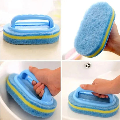 Kitchen Cleaning Sponge with Handle – Easy Grip Scrubber