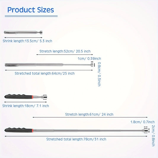 Telescopic Magnetic Pickup Tool for Hard-to-Reach Items