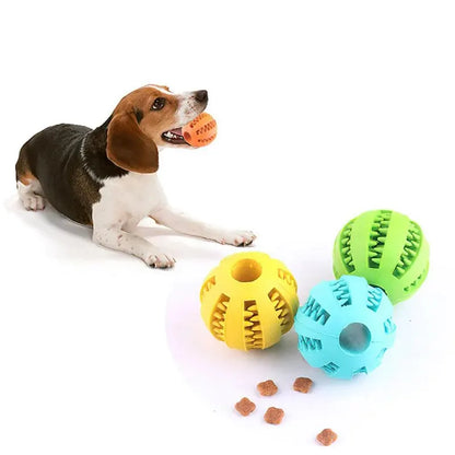 Dog Treat Dispensing Ball – Rubber Chew Toy for Dogs & Puppies