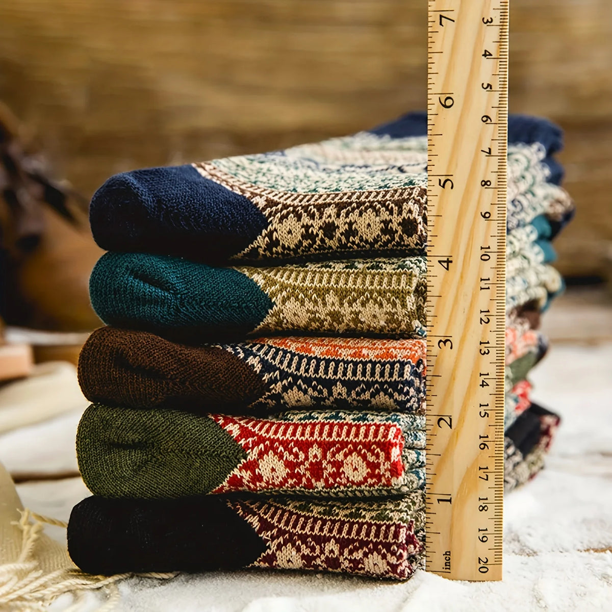 Women's Warm Socks Thick Mid Length Casual Socks for Cold Weather