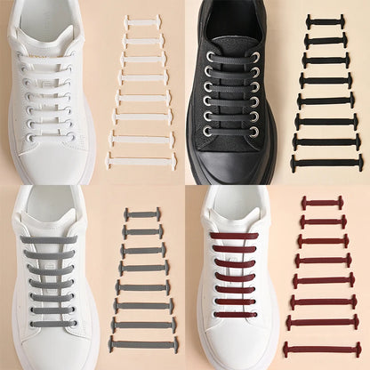 No Tie Shoelaces Silicone Elastic Laces for Easy Slip-On Shoes